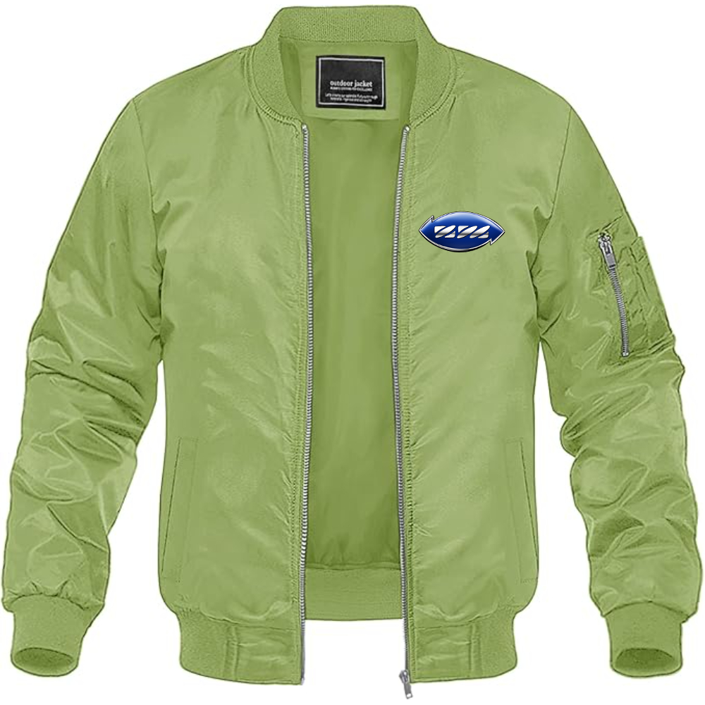 Men's Izh Logo Lightweight Bomber Jacket Windbreaker Softshell Varsity Jacket Coat