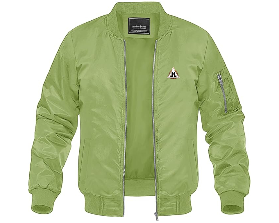 Men's Hansa Logo Lightweight Bomber Jacket Windbreaker Softshell Varsity Jacket Coat
