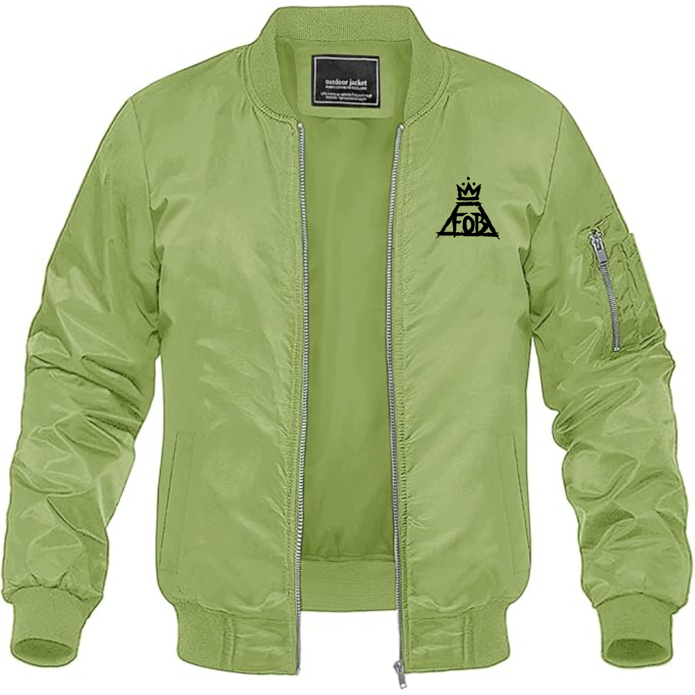 Men's Fall Out Boy Lightweight Bomber Jacket Windbreaker Softshell Varsity Jacket Coat
