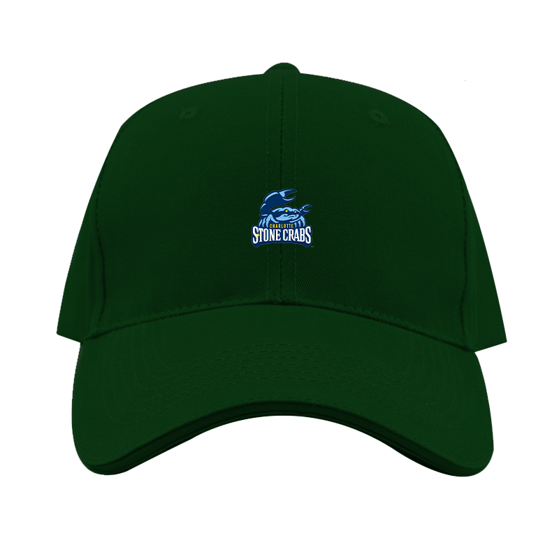 Charlotte Stone Crabs Logo  Dad Baseball Cap Hat