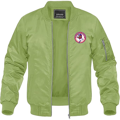 Men's Buffalo Bisons Logo Lightweight Bomber Jacket Windbreaker Softshell Varsity Jacket Coat