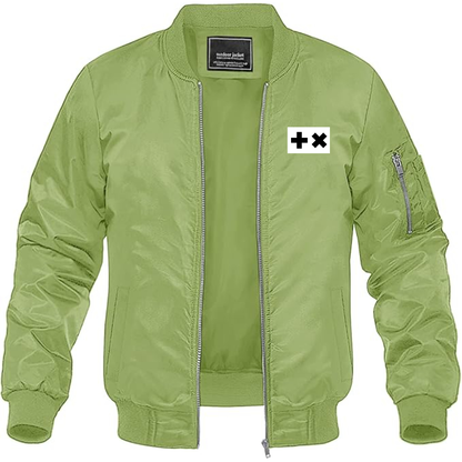 Men's Martin Garrix Logo Lightweight Bomber Jacket Windbreaker Softshell Varsity Jacket Coat