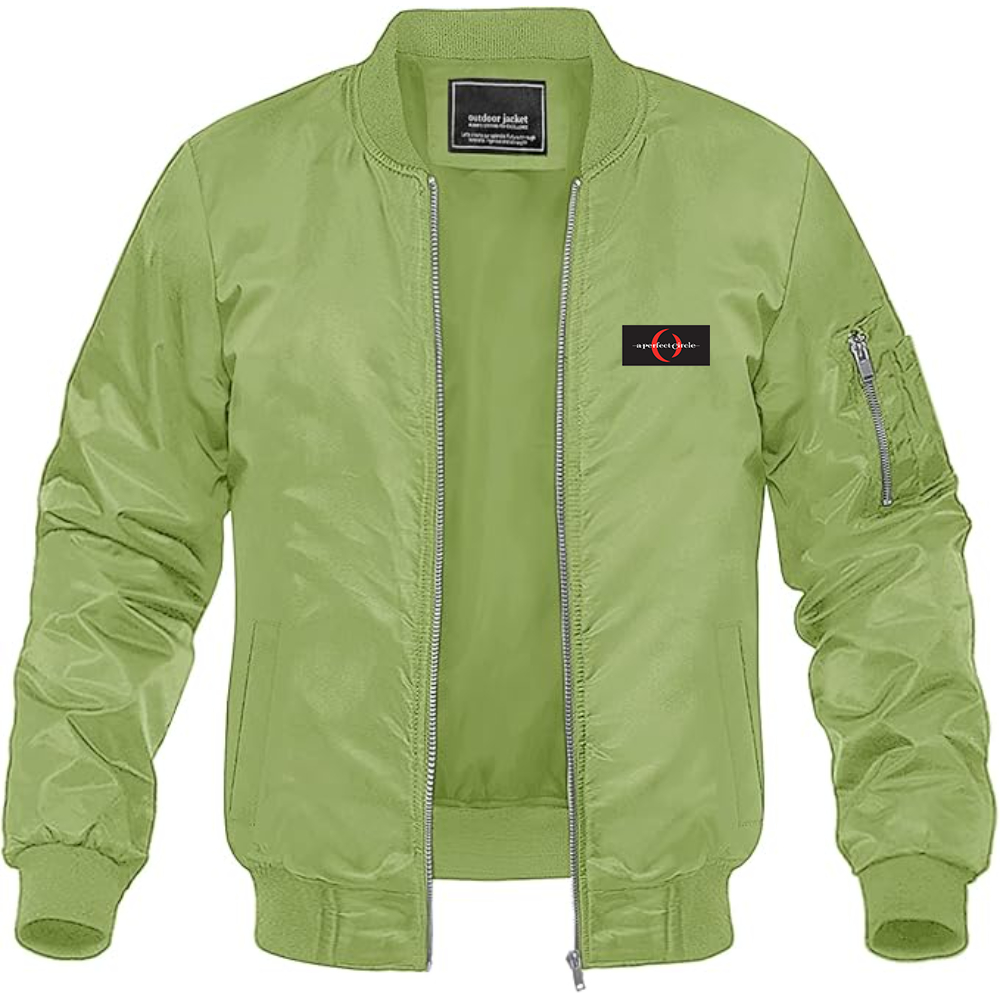 Men's A Perfect Circle Logo Lightweight Bomber Jacket Windbreaker Softshell Varsity Jacket Coat