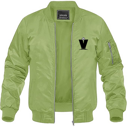 Men's Madness Logo Lightweight Bomber Jacket Windbreaker Softshell Varsity Jacket Coat