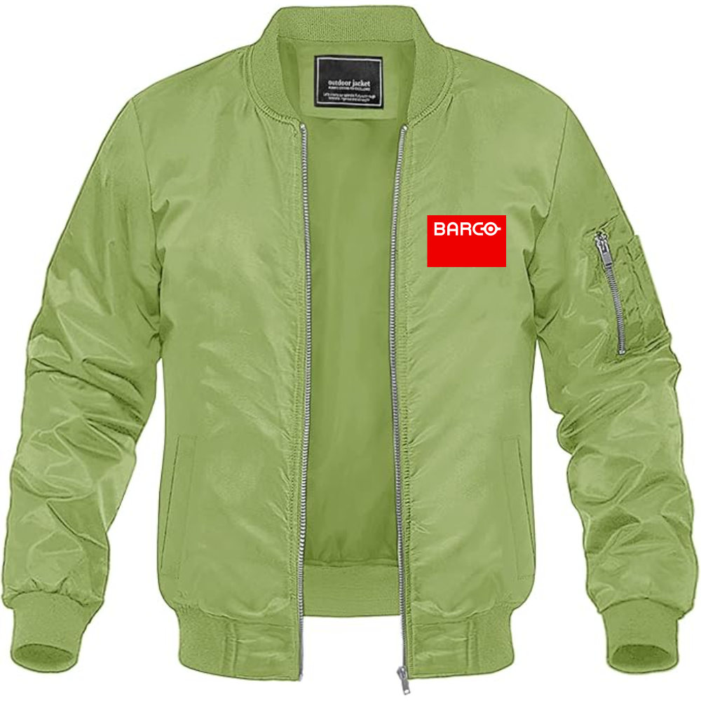 Men's Barco Logo Lightweight Bomber Jacket Windbreaker Softshell Varsity Jacket Coat (Copy)