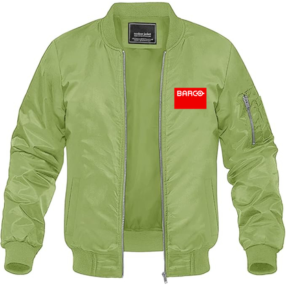 Men's Barco Logo Lightweight Bomber Jacket Windbreaker Softshell Varsity Jacket Coat (Copy)