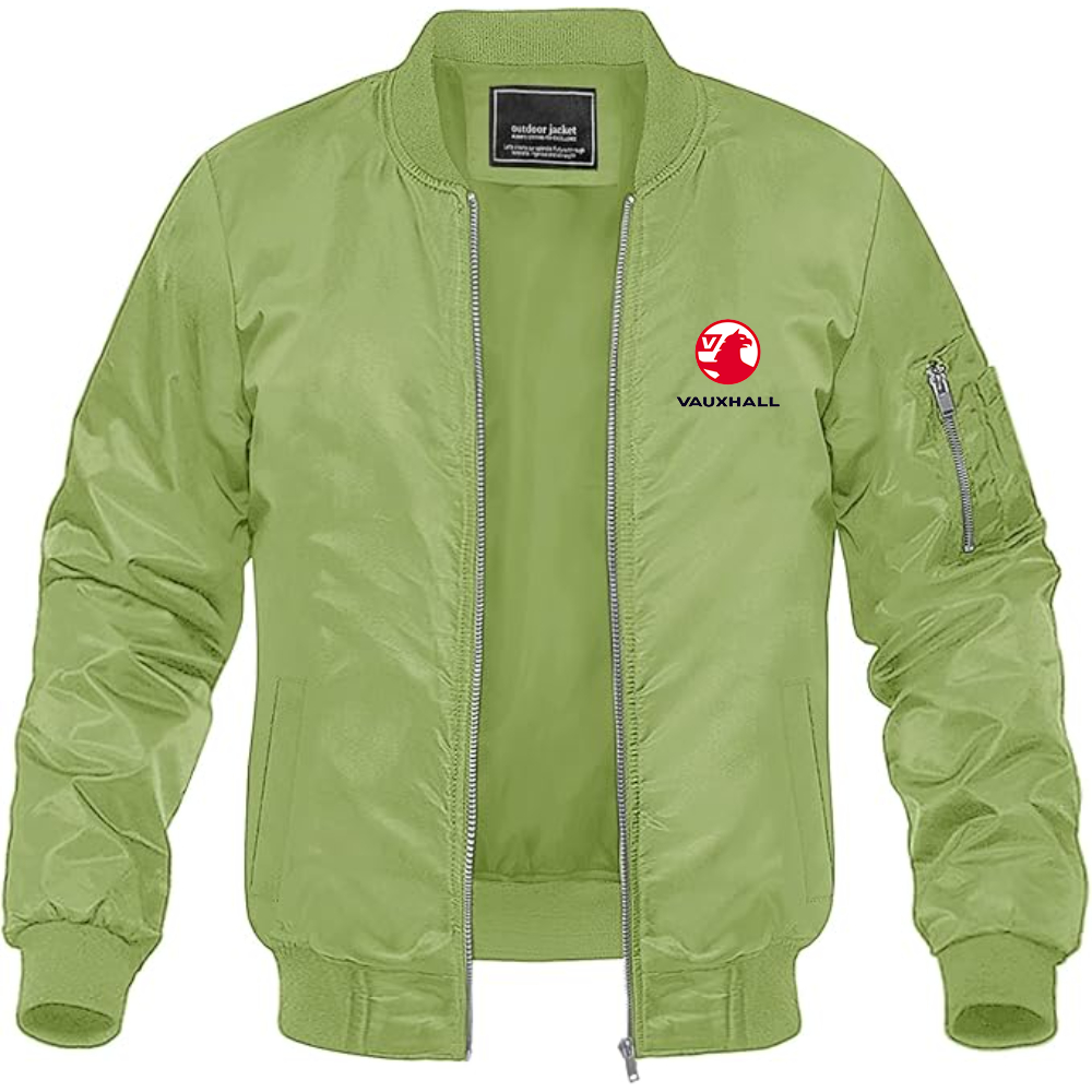 Men's Vauxhall Logo Lightweight Bomber Jacket Windbreaker Softshell Varsity Jacket Coat