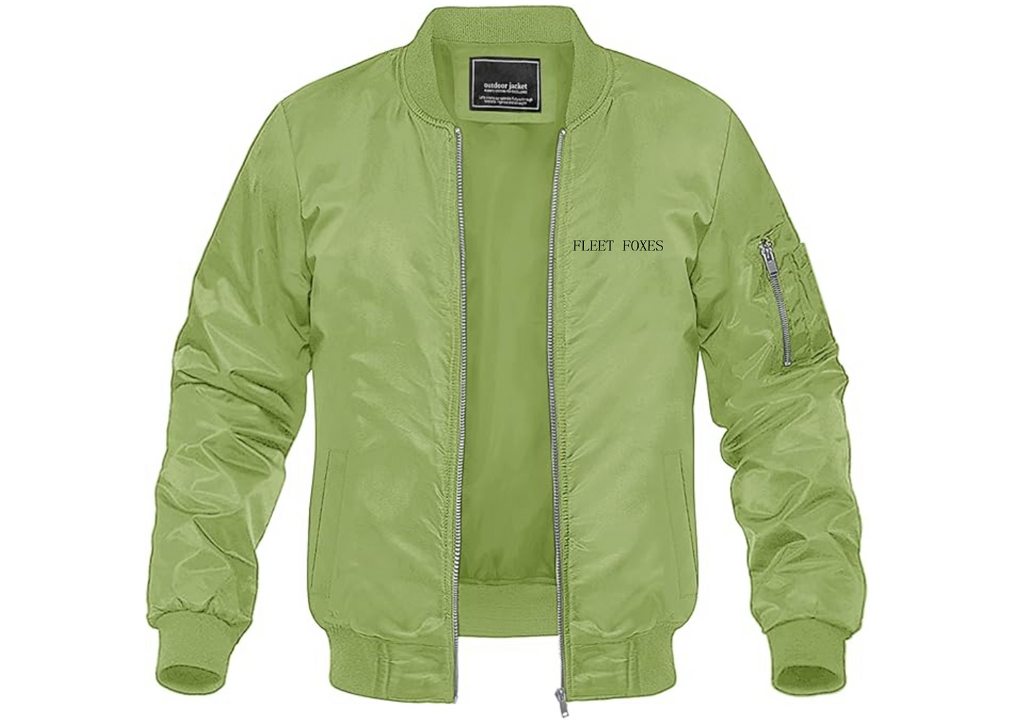 Men's Fleet Foxes Logo Lightweight Bomber Jacket Windbreaker Softshell Varsity Jacket Coat