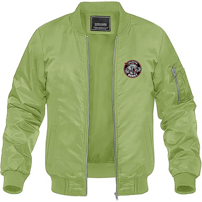Men's Brampton Beast Logo Lightweight Bomber Jacket Windbreaker Softshell Varsity Jacket Coat