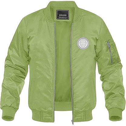 Men's AWZ Logo  Lightweight Bomber Jacket Windbreaker Softshell Varsity Jacket Coat