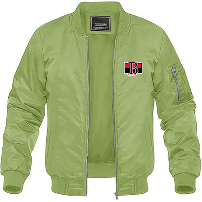 Men's Belleville Senators Logo Lightweight Bomber Jacket Windbreaker Softshell Varsity Jacket Coat