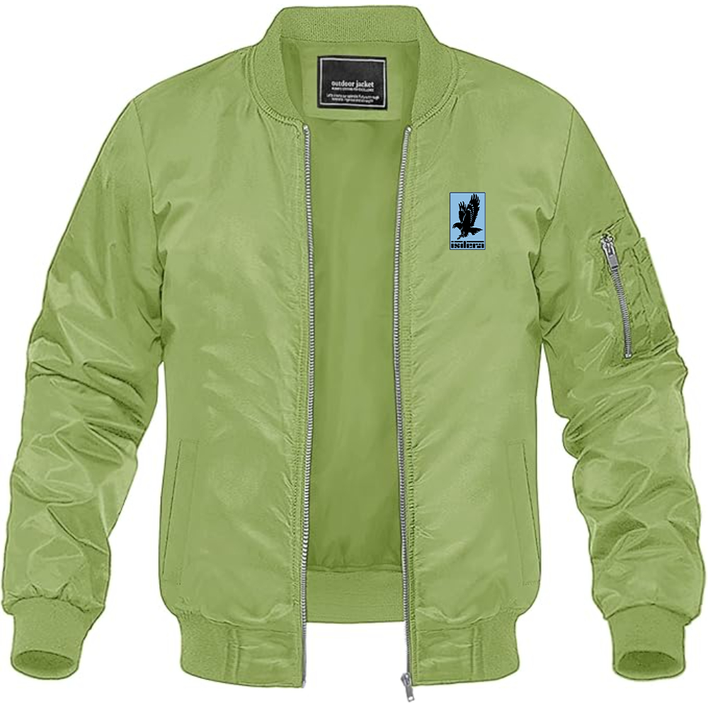 Men's Isdera Logo Lightweight Bomber Jacket Windbreaker Softshell Varsity Jacket Coat