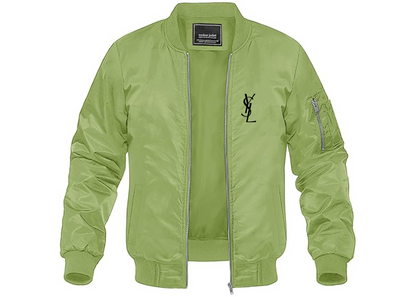 Men's YSL Lightweight Bomber Jacket Windbreaker Softshell Varsity Jacket Coat