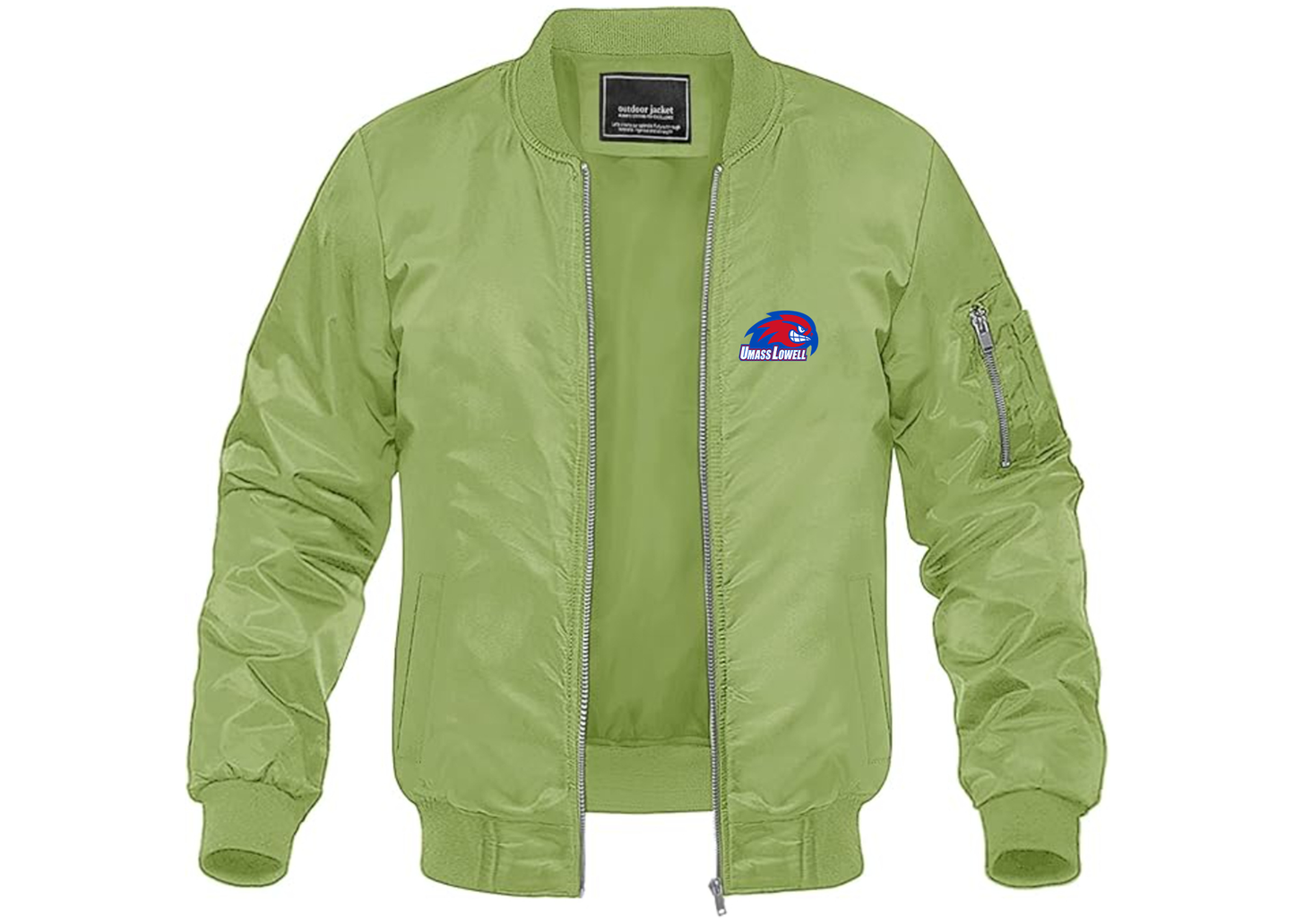 Men's UMass Lowell River Hawks Lightweight Bomber Jacket Windbreaker Softshell Varsity Jacket Coat