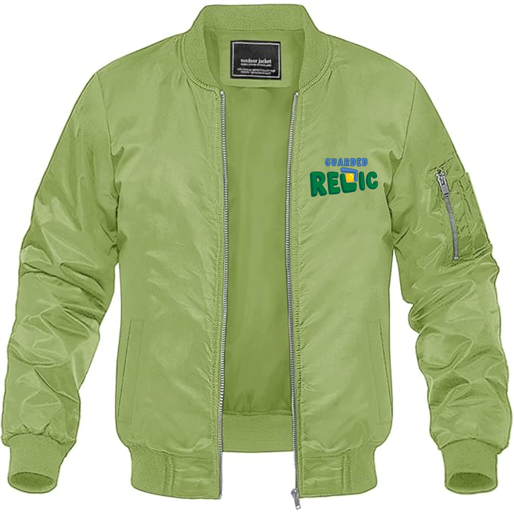 Men's Guarded Relic Logo Lightweight Bomber Jacket Windbreaker Softshell Varsity Jacket Coat