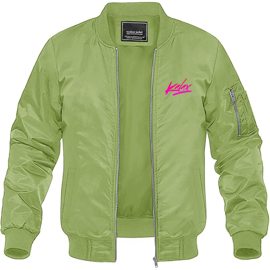 Men's Kalax Logo  Lightweight Bomber Jacket Windbreaker Softshell Varsity Jacket Coat