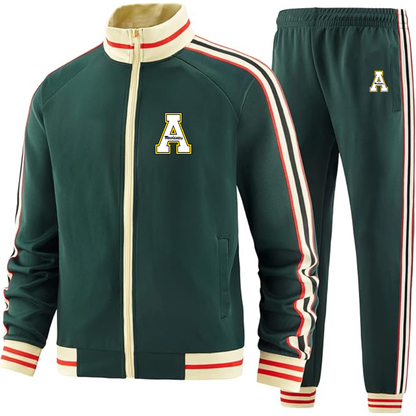 Men's   Appalachian State Mountaineers Two Piece Designer Tracksuit with Bold Striped Accents and Zippered Front Elevated Athletic Wear