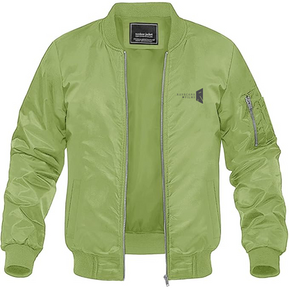Men's Ravacana Films Logo Lightweight Bomber Jacket Windbreaker Softshell Varsity Jacket Coat