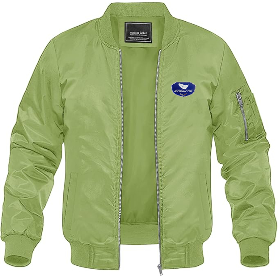 Men's Spectre Supersports Logo Lightweight Bomber Jacket Windbreaker Softshell Varsity Jacket Coat