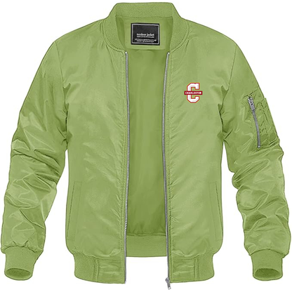 Men's Charleston Cougars Lightweight Bomber Jacket Windbreaker Softshell Varsity Jacket Coat