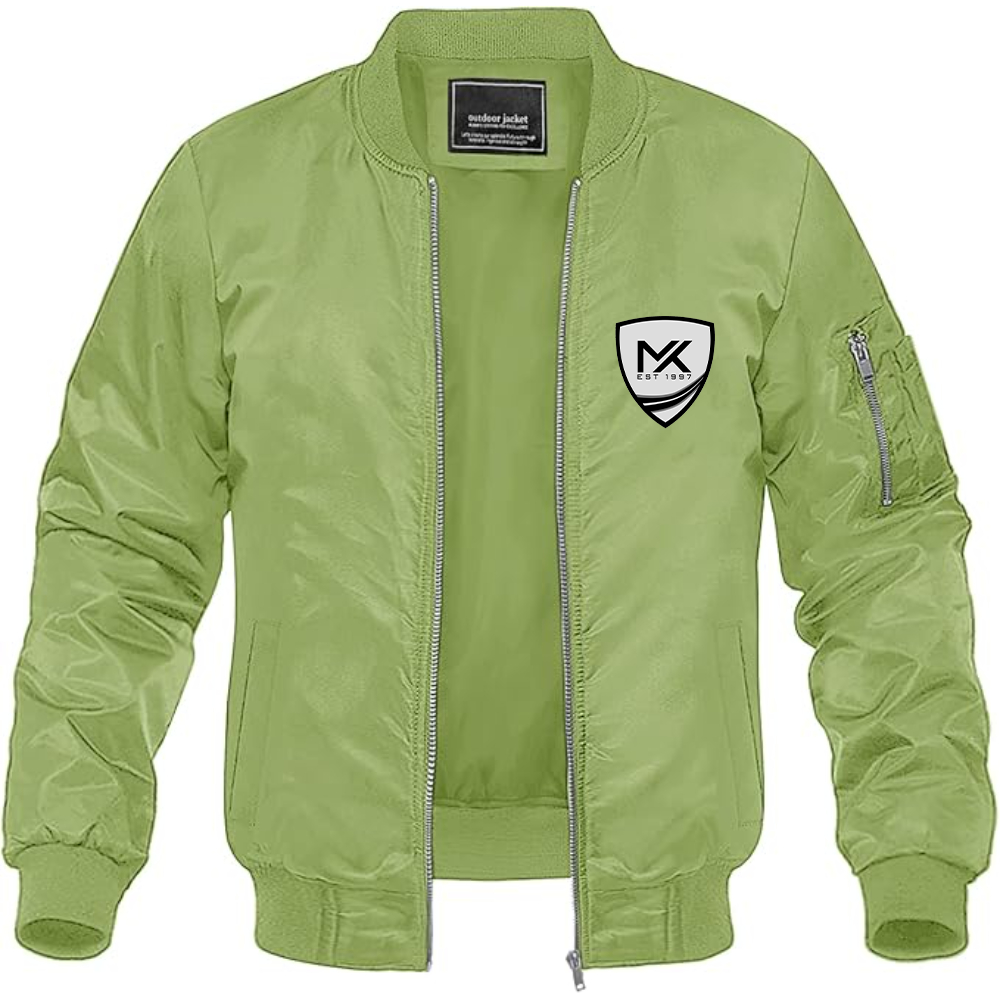 Men's MK Sportscars Logo Lightweight Bomber Jacket Windbreaker Softshell Varsity Jacket Coat (Copy)