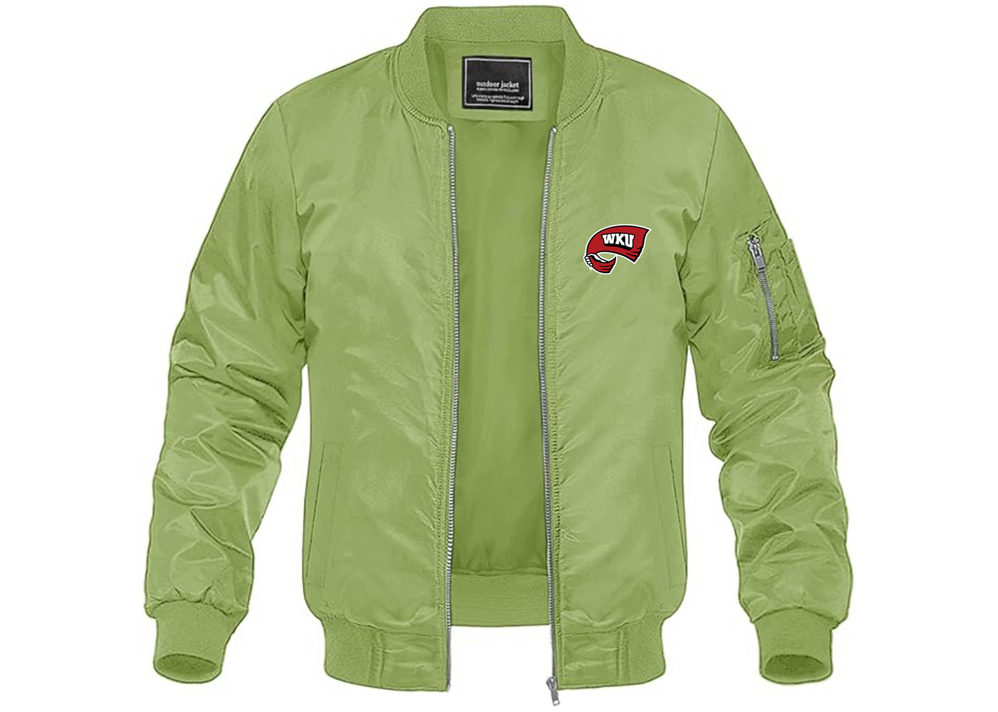Men's Western Kentucky Hilltoppers Lightweight Bomber Jacket Windbreaker Softshell Varsity Jacket Coat