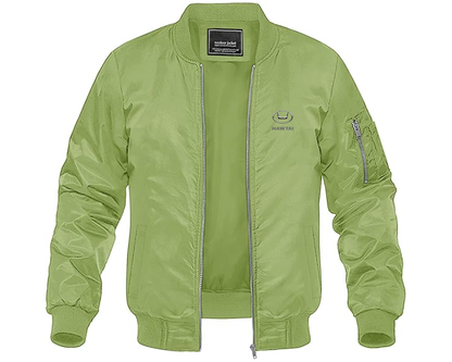 Men's Hawta Logo Lightweight Bomber Jacket Windbreaker Softshell Varsity Jacket Coat