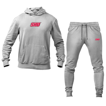 Men's Sacred Heart Pioneers Logo Hoodie Joggers Set
