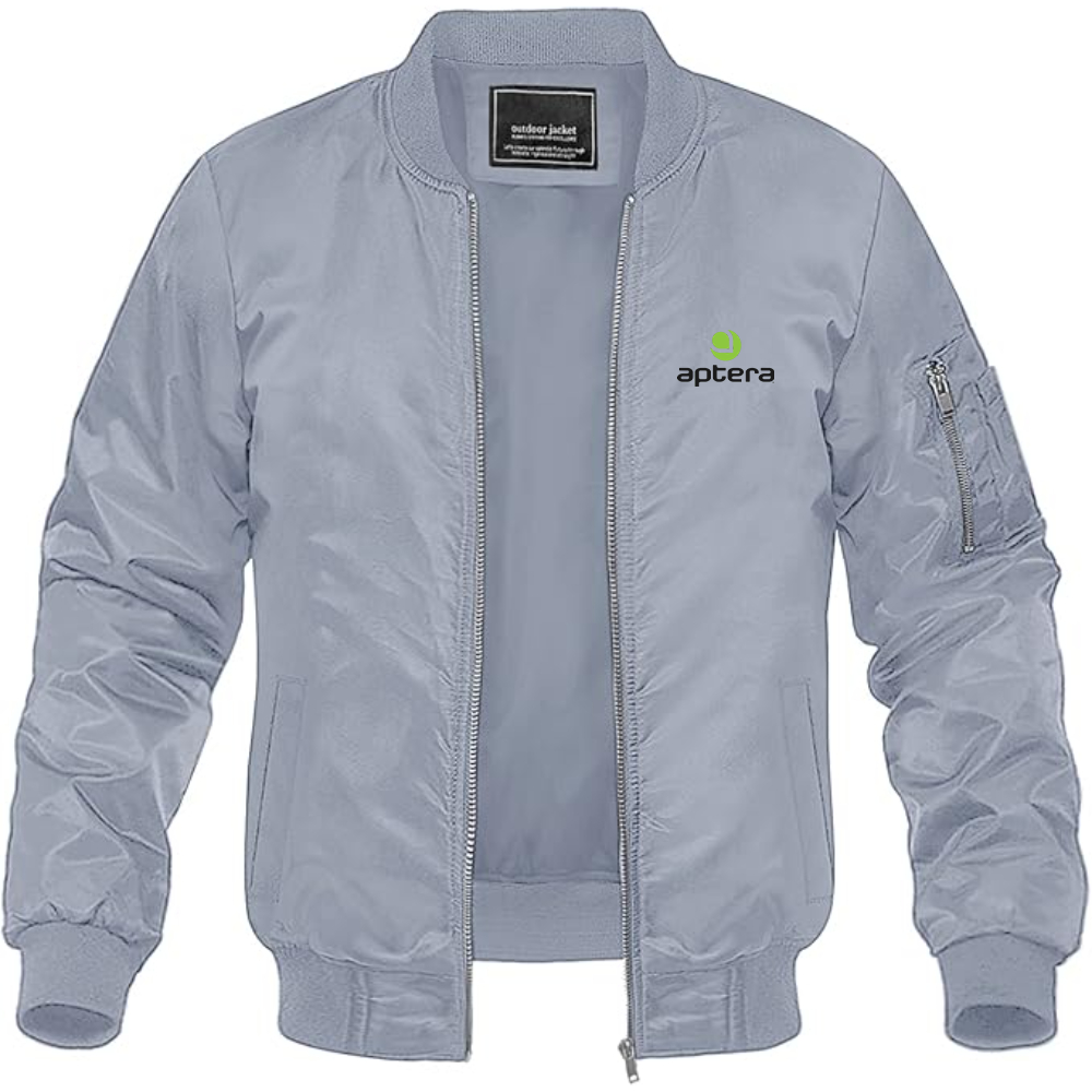Men's Aptera Motors Logo Lightweight Bomber Jacket Windbreaker Softshell Varsity Jacket Coat