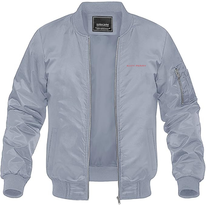 Men's Katy Perry  Logo Lightweight Bomber Jacket Windbreaker Softshell Varsity Jacket Coat