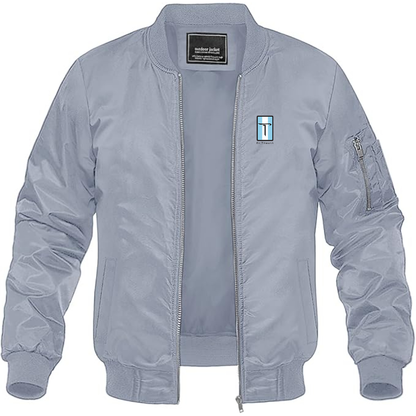 Men's De Tomaso Logo Lightweight Bomber Jacket Windbreaker Softshell Varsity Jacket Coat