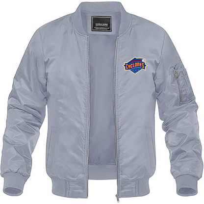 Men's  Brooklyn Cyclones Logo Lightweight Bomber Jacket Windbreaker Softshell Varsity Jacket Coat