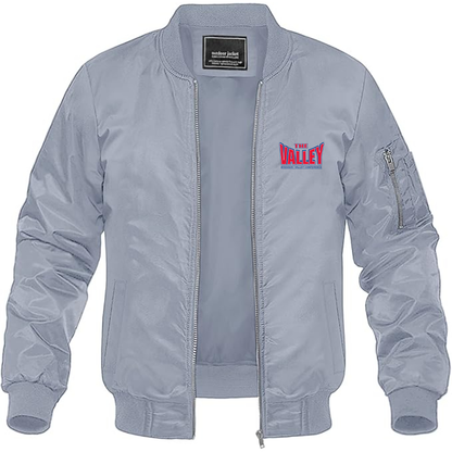 Men's Missouri Valley Conference Logo Lightweight Bomber Jacket Windbreaker Softshell Varsity Jacket Coat