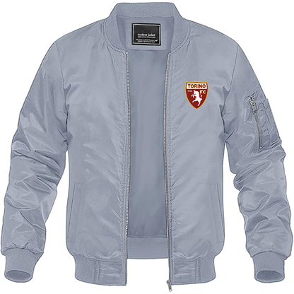 Men's Torino Soccer Lightweight Bomber Jacket - Grey