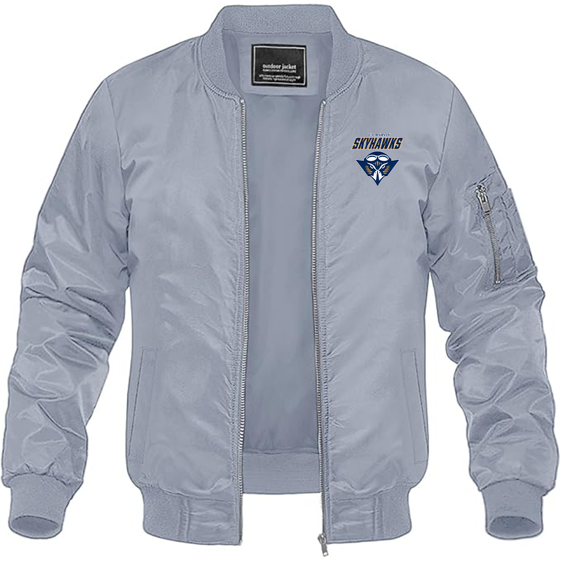Men's Tennessee Martin Skyhawks Lightweight Bomber Jacket - Grey