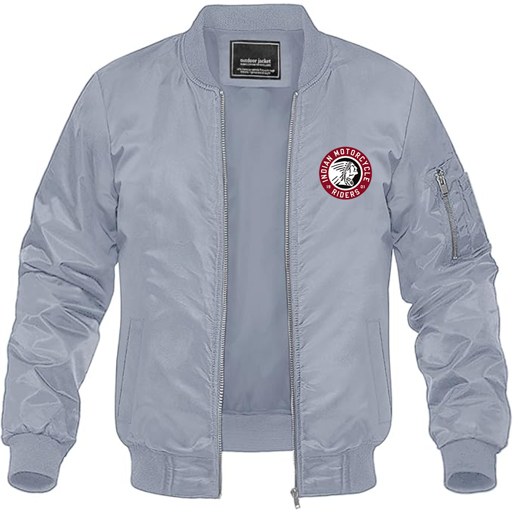Men's Indian Motorcycle Lightweight Bomber Jacket Windbreaker Softshell Varsity Jacket Coat