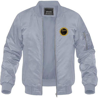 Men's Apal Logo Lightweight Bomber Jacket Windbreaker Softshell Varsity Jacket Coat