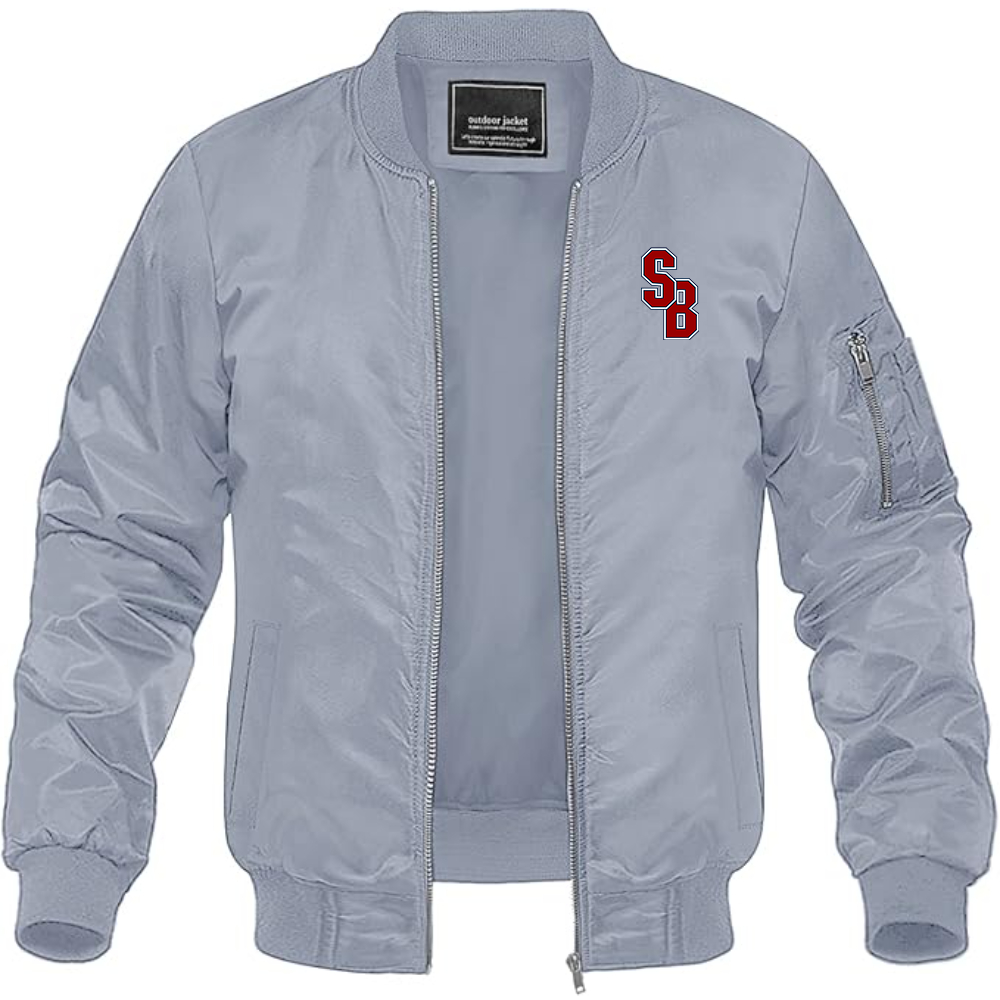 Men's Stony Brook Seawolves Lightweight Bomber Jacket - Grey