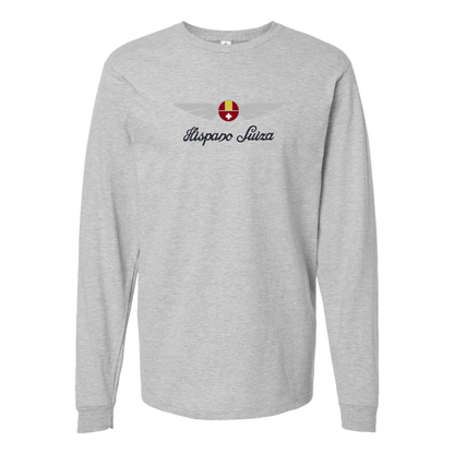Youth Hispano Suiza Logo Cotton Long Sleeve T-Shirt