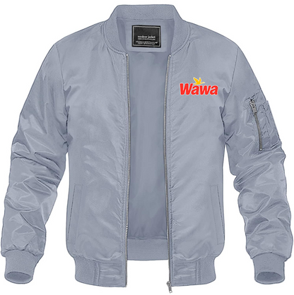 Men's Wawa Gas Station Lightweight Bomber Jacket - Grey