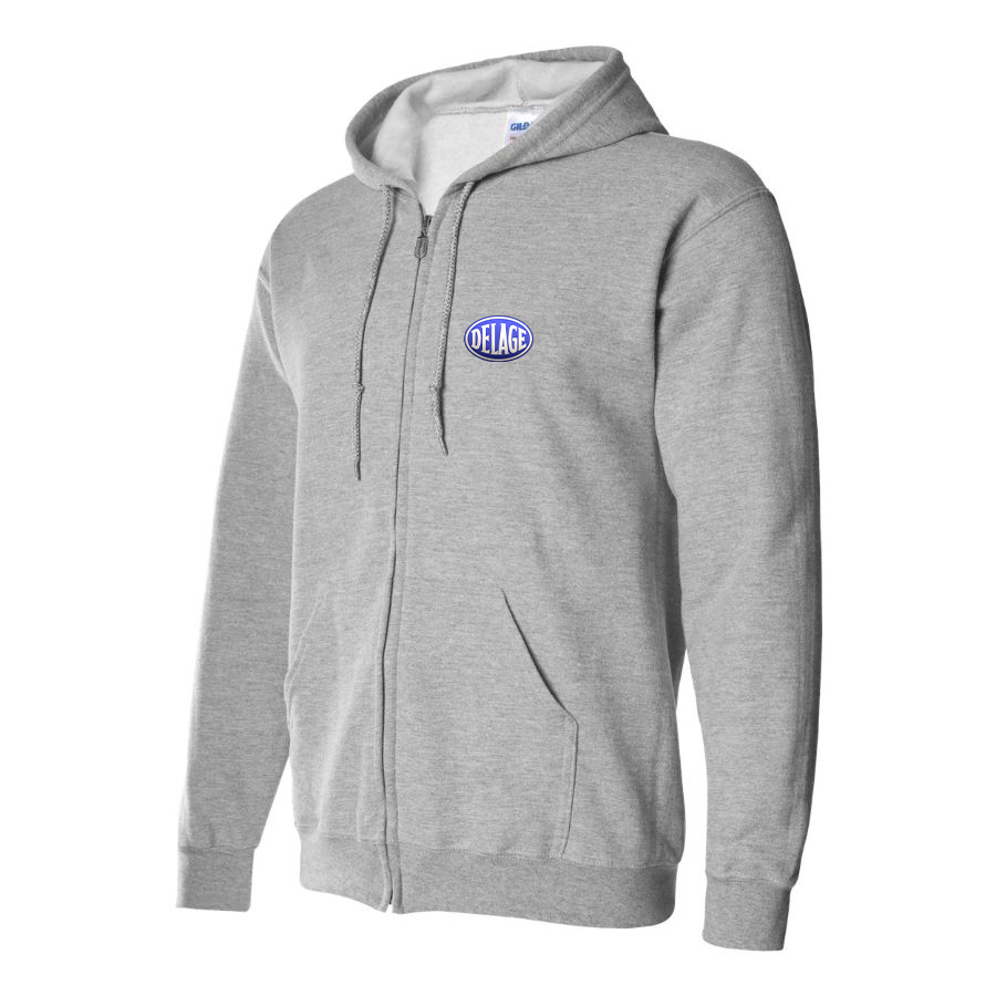 Men's Delage Logo Zipper Hoodie