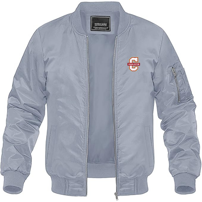Men's Charleston Cougars Lightweight Bomber Jacket Windbreaker Softshell Varsity Jacket Coat