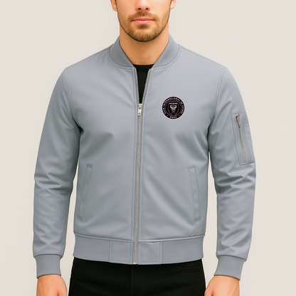 Men's Inter Miami FC Lightweight Bomber Jacket - Grey