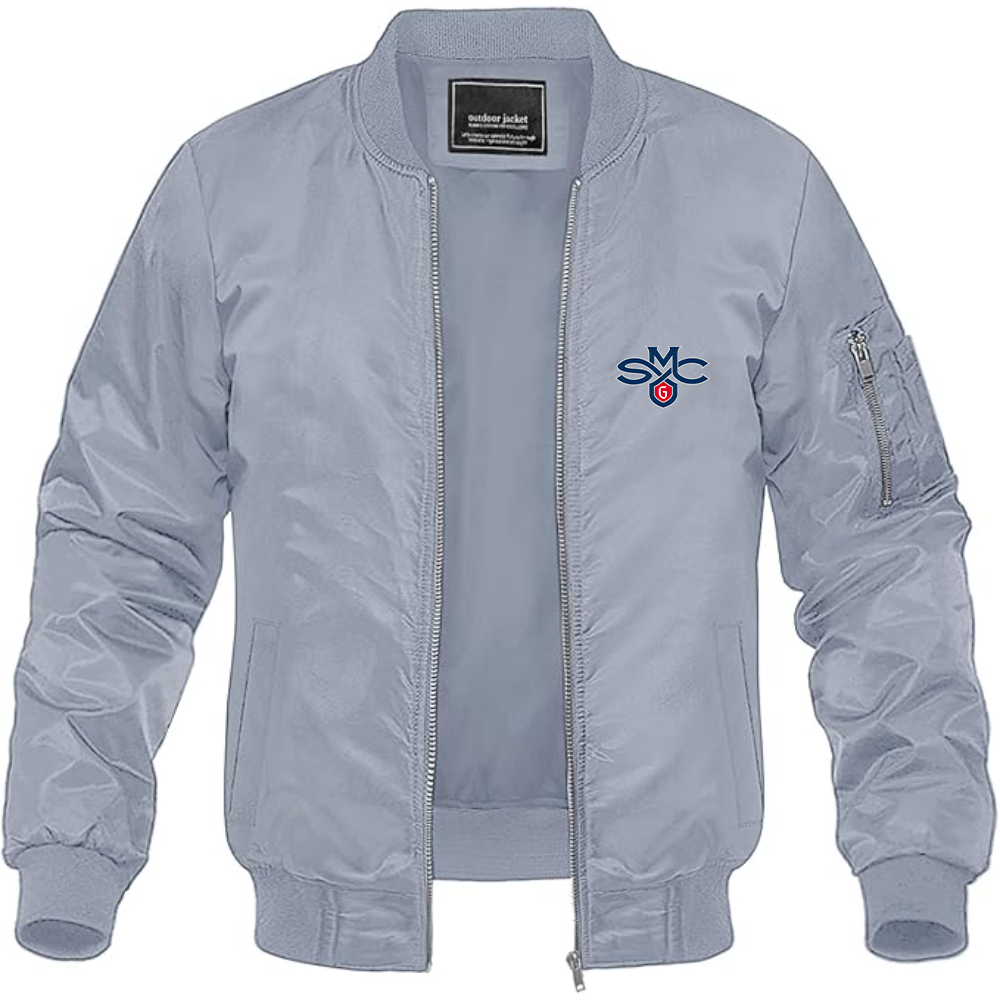 Men's Saint Marys Gaels Logo Lightweight Bomber Jacket Windbreaker Softshell Varsity Jacket Coat