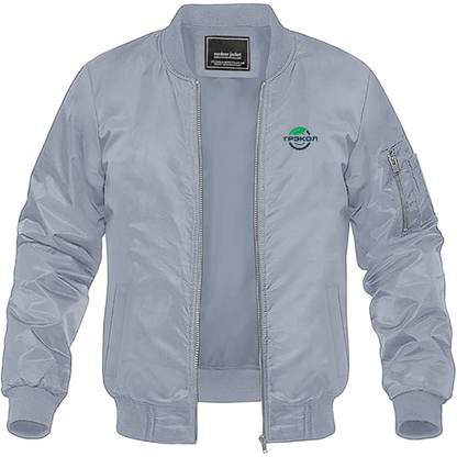 Men's TREKOL Logo Lightweight Bomber Jacket Windbreaker Softshell Varsity Jacket Coat