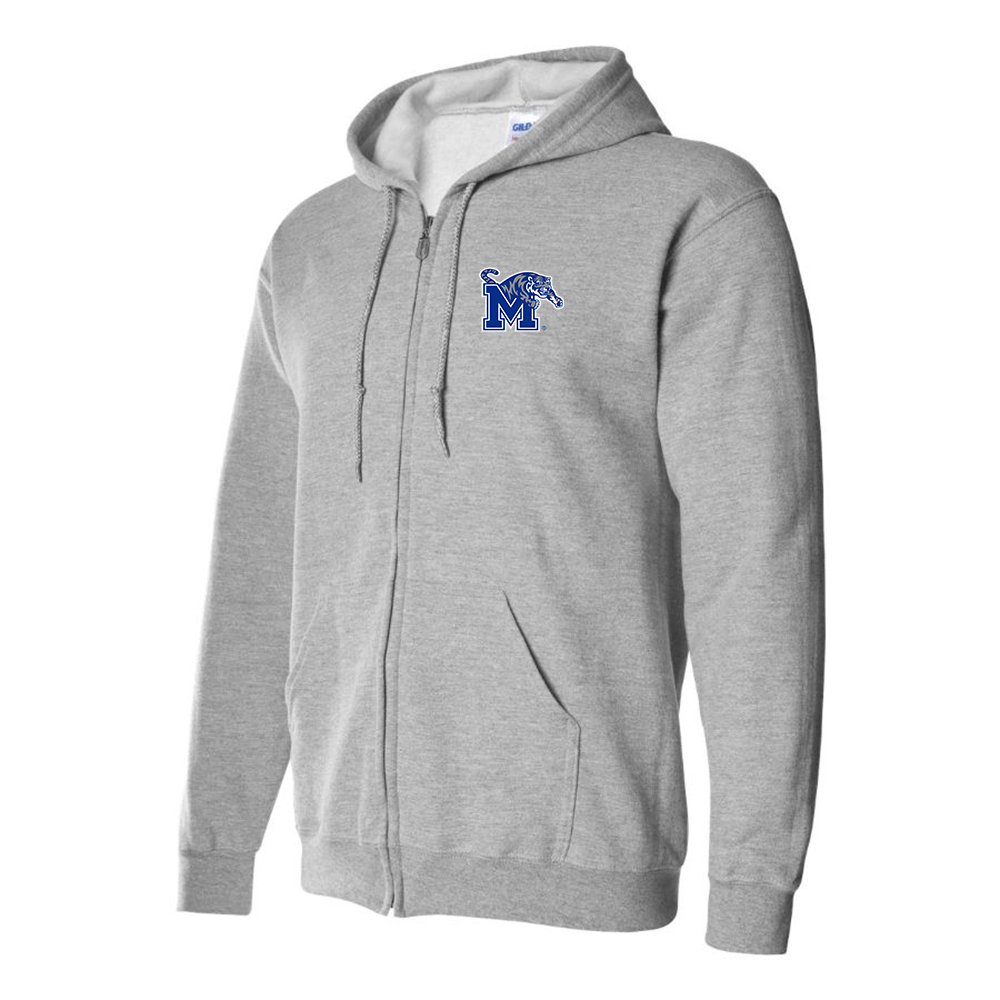 Men's Memphis Tigers Logo Zipper Hoodie