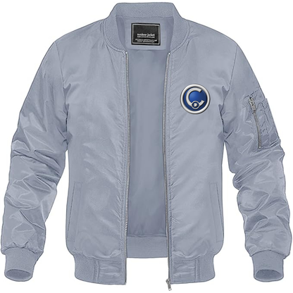 Men's Casalini Logo Lightweight Bomber Jacket Windbreaker Softshell Varsity Jacket Coat