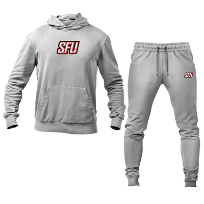Men's Saint Francis Red Flash Logo Hoodie Joggers Set