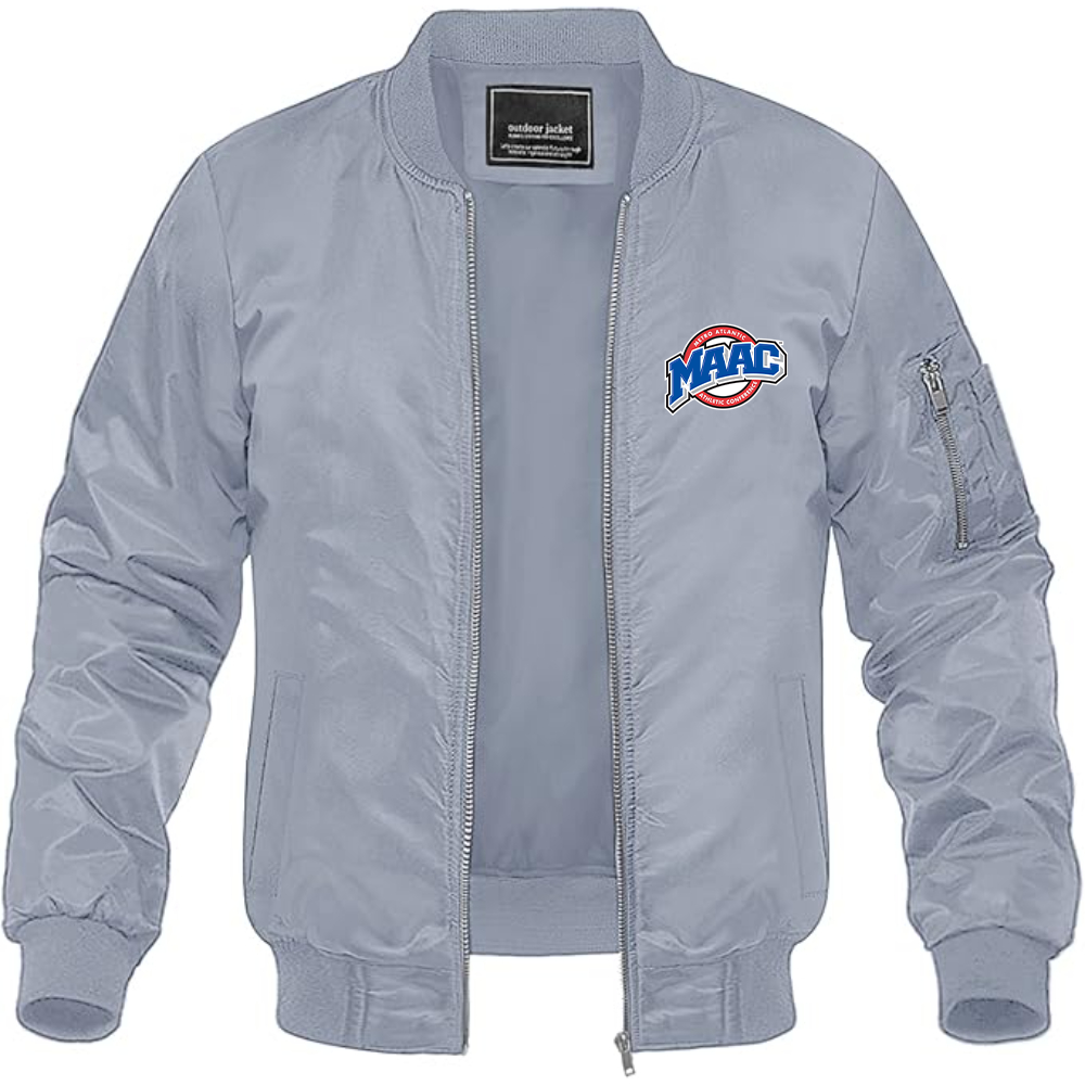 Men's Metro Atlantic Athletic Conference Logo Lightweight Bomber Jacket Windbreaker Softshell Varsity Jacket Coat