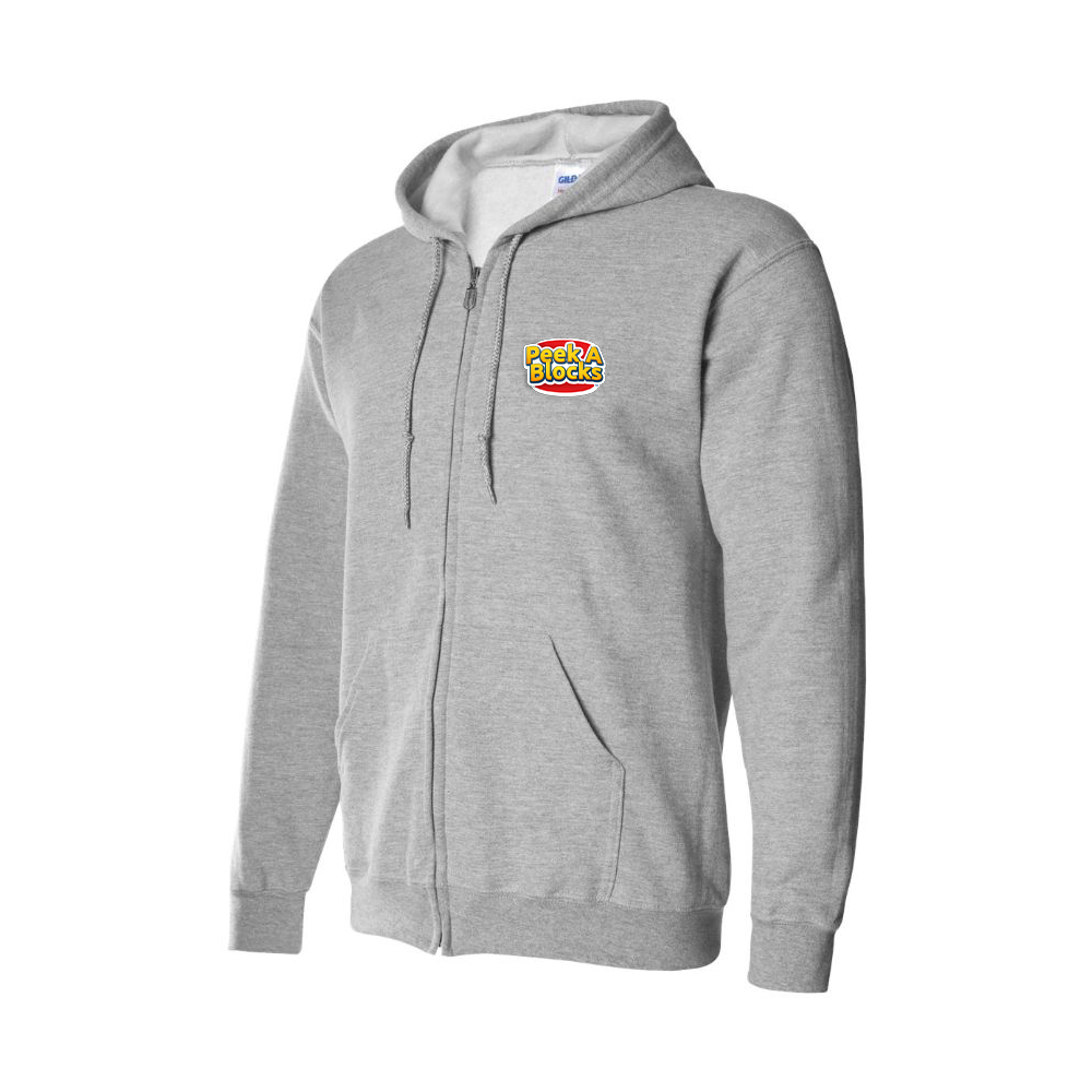 Men's Peek A Blocks Logo Zipper Hoodie